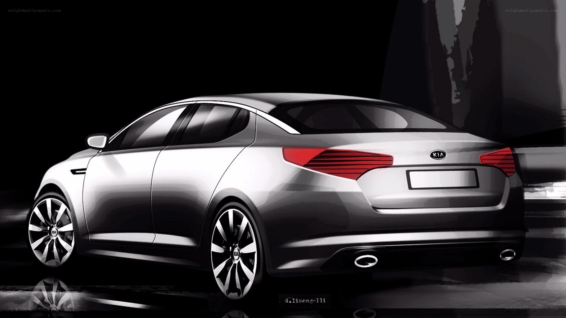 Kia sedan concept sketch