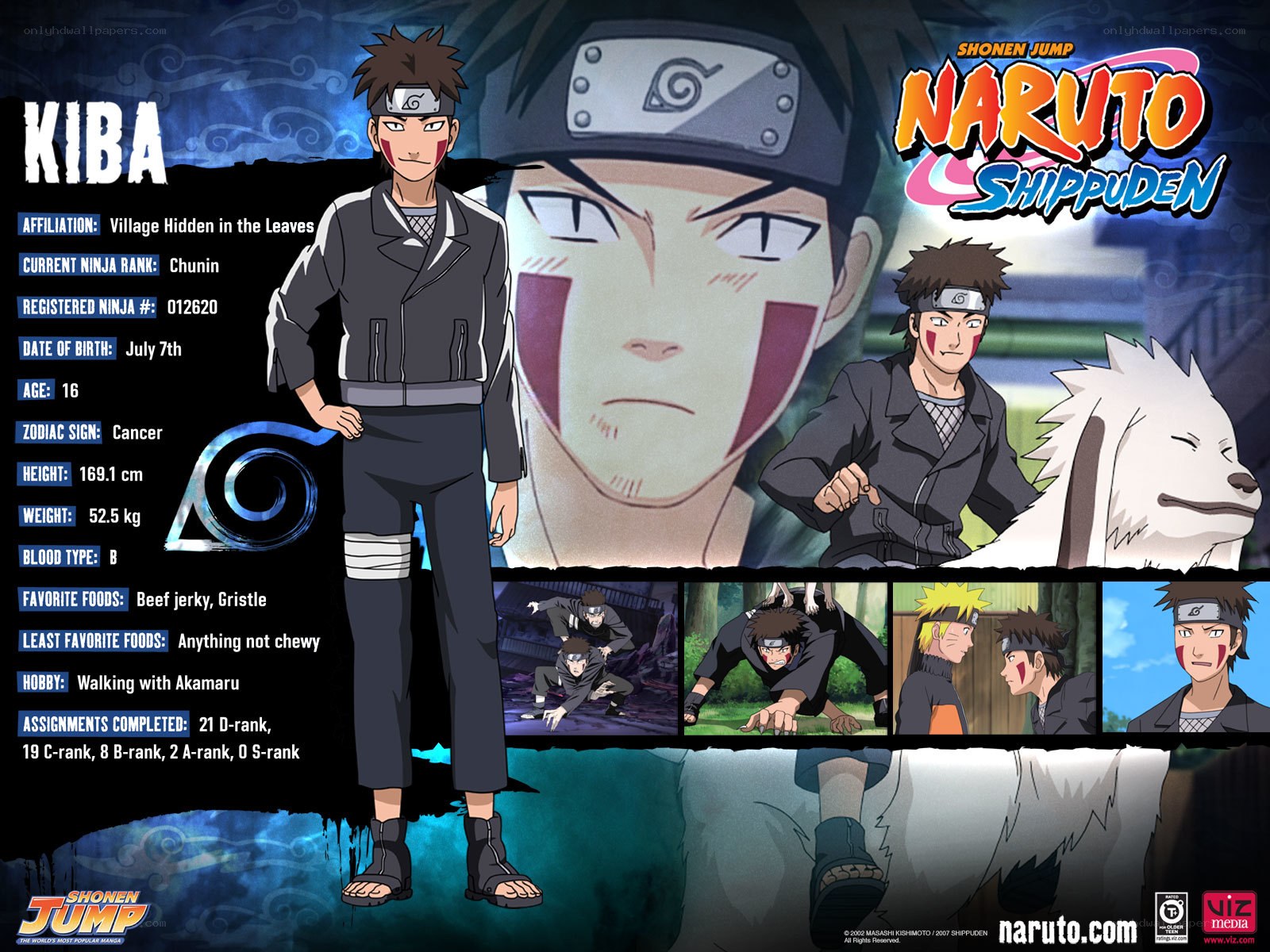 Kiba Inuzuka character profile