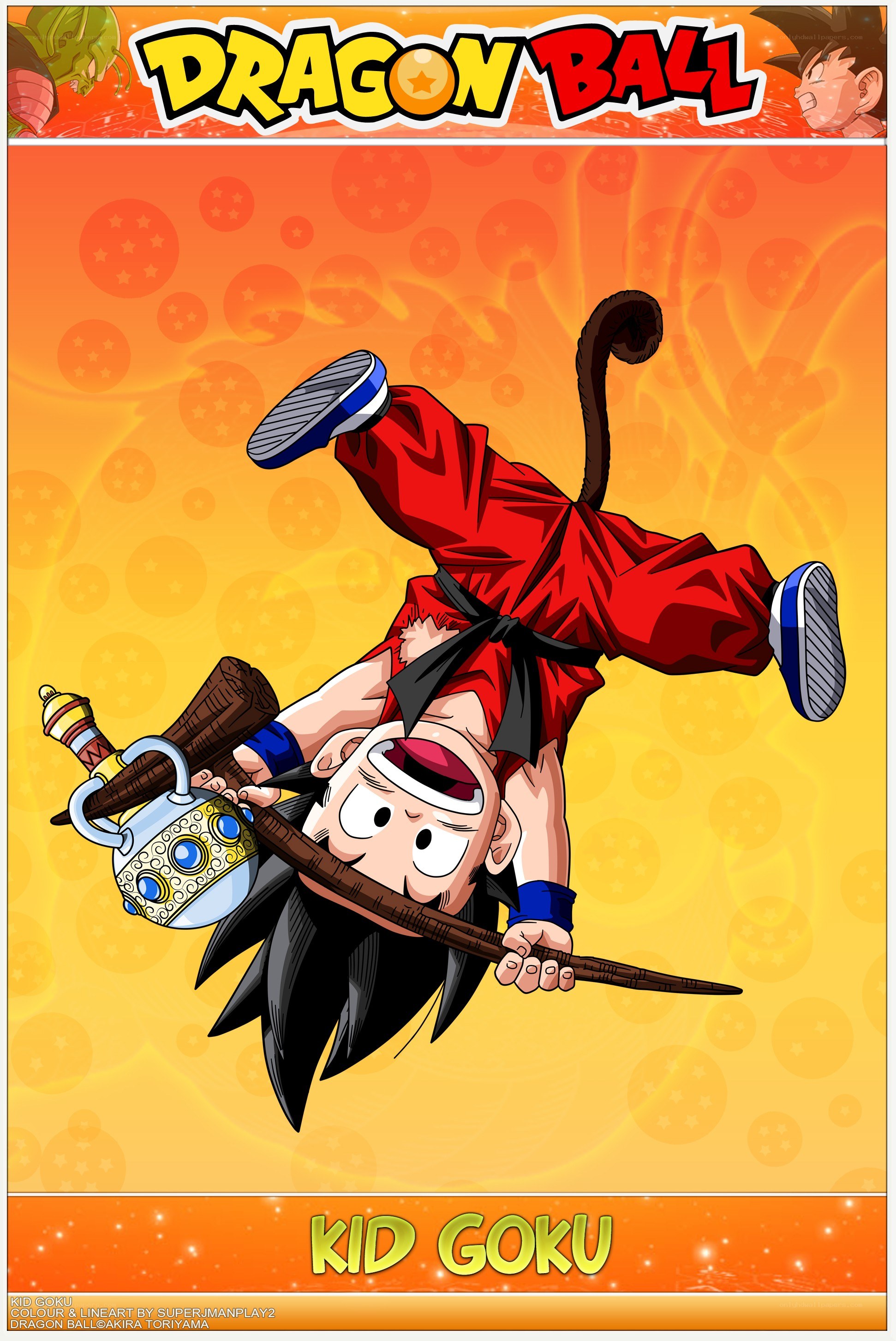Kid Goku in action