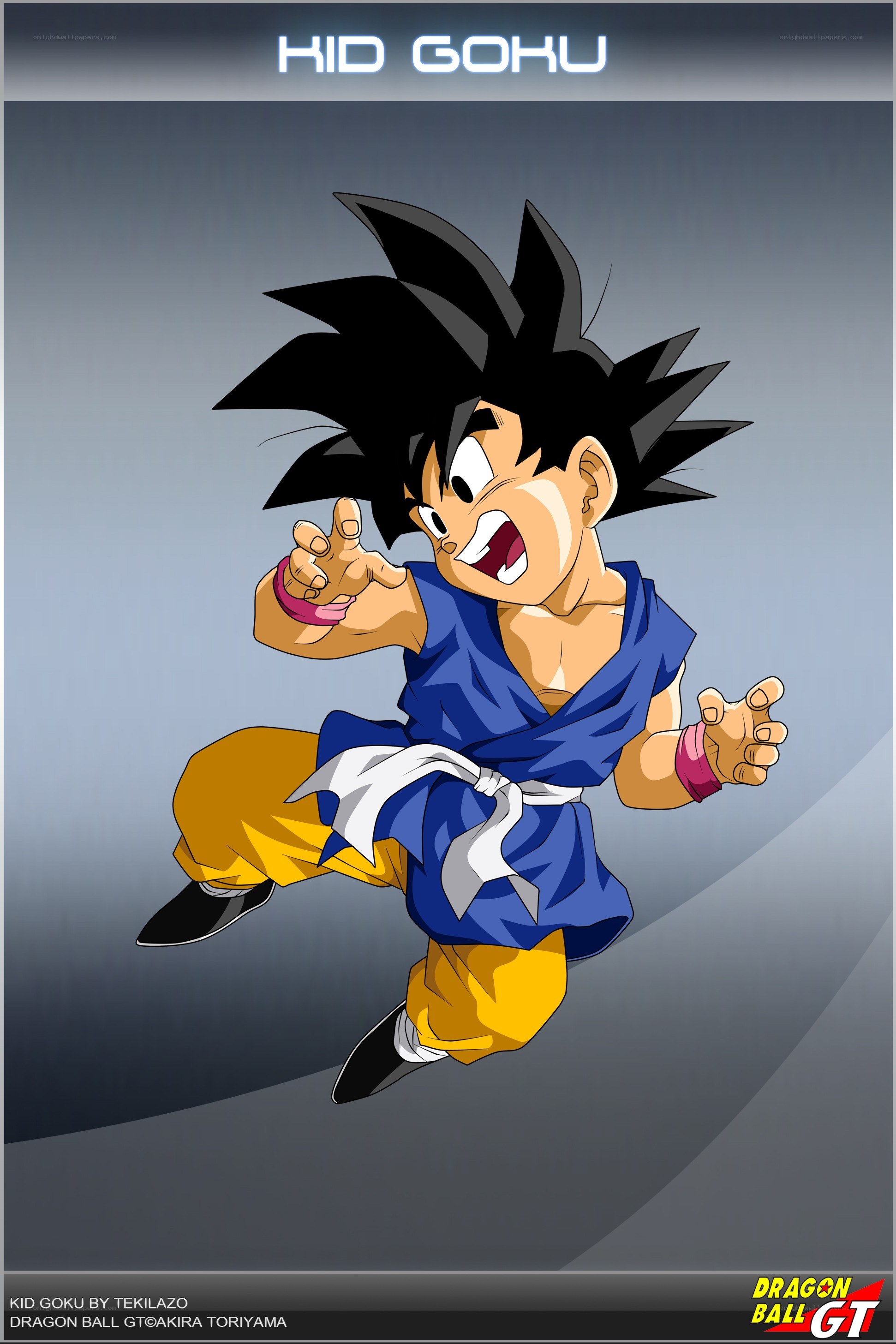 Kid Goku in action