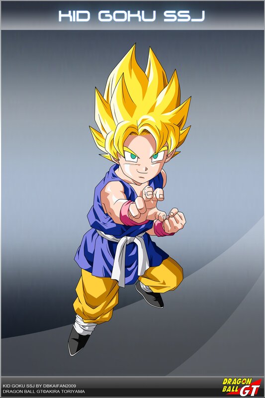 Kid Goku in Super Saiyan form