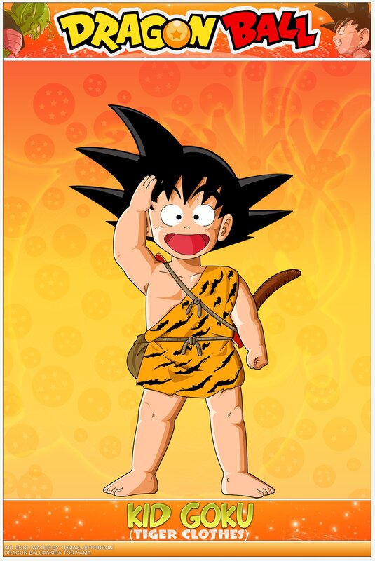 Kid Goku in tiger clothes