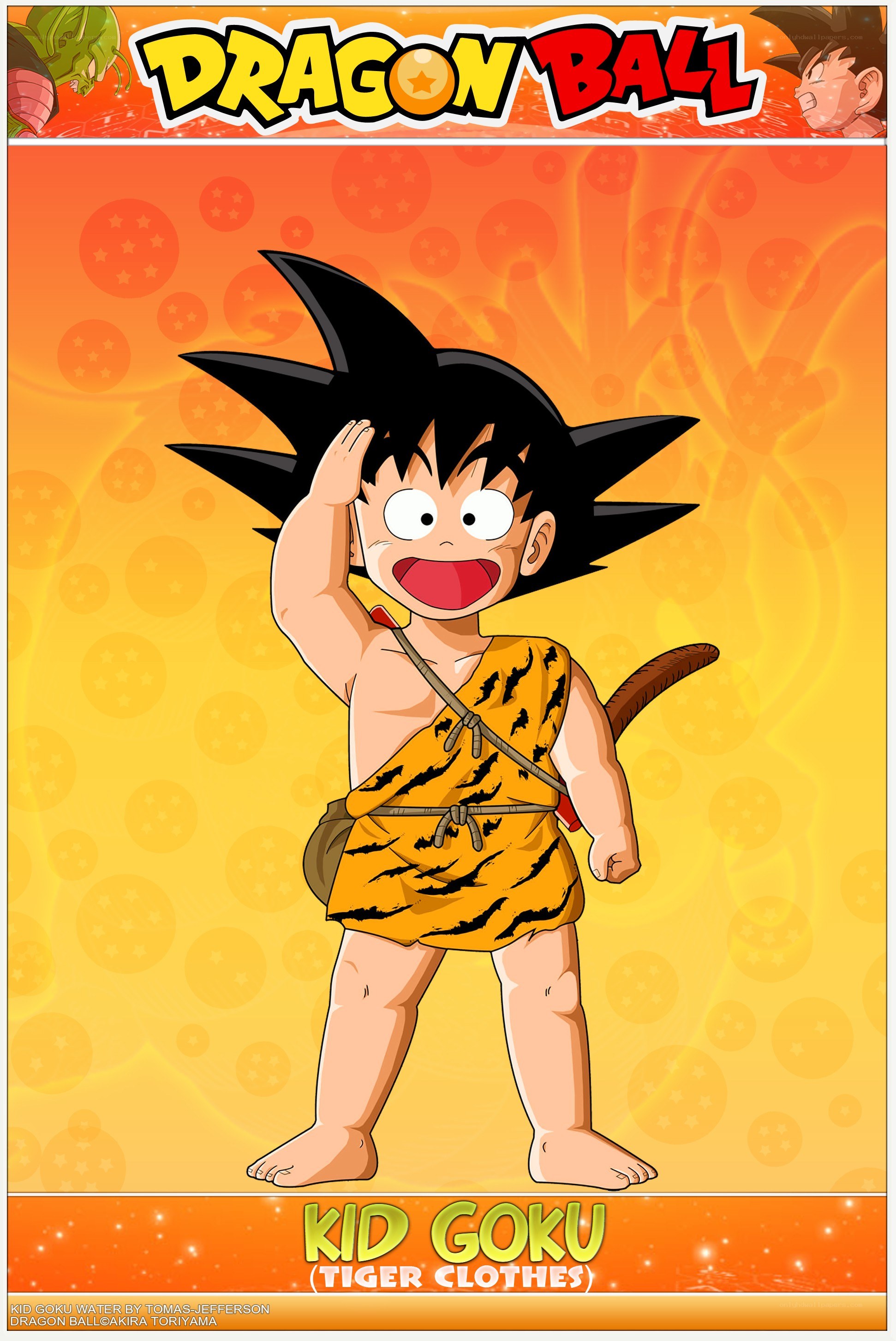 Kid Goku in tiger clothes