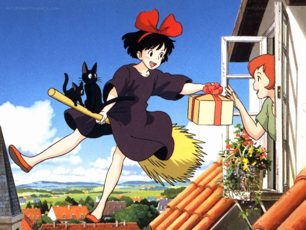 Kiki delivering a gift