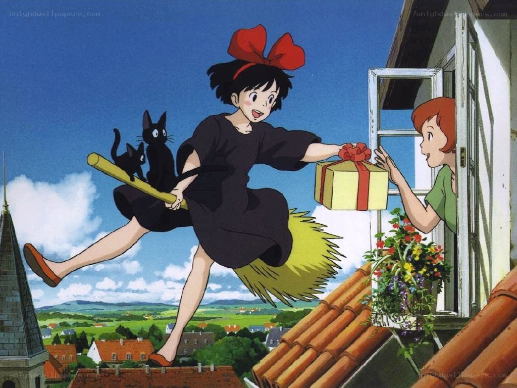 Kiki delivering a gift