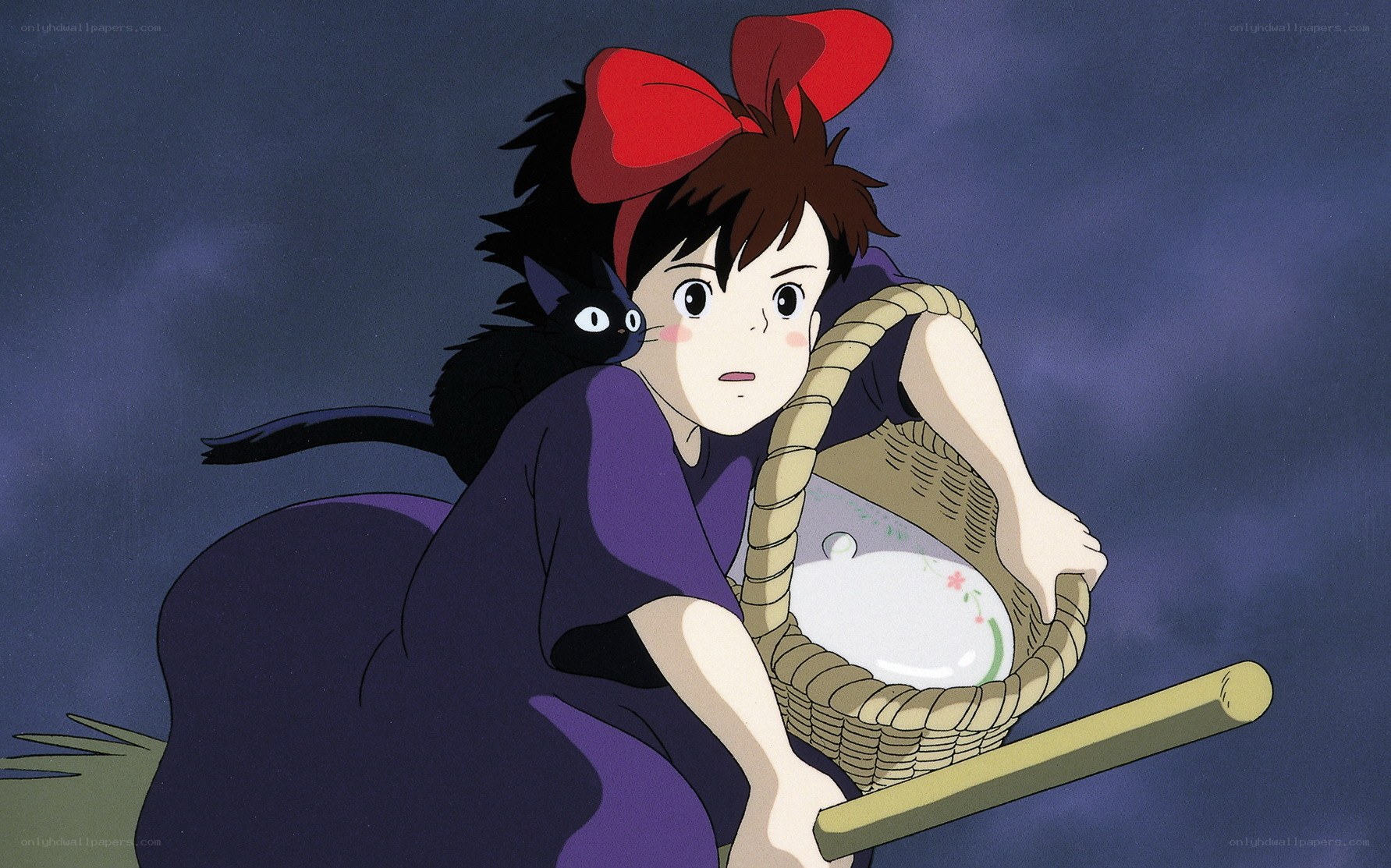 Kiki on a broomstick