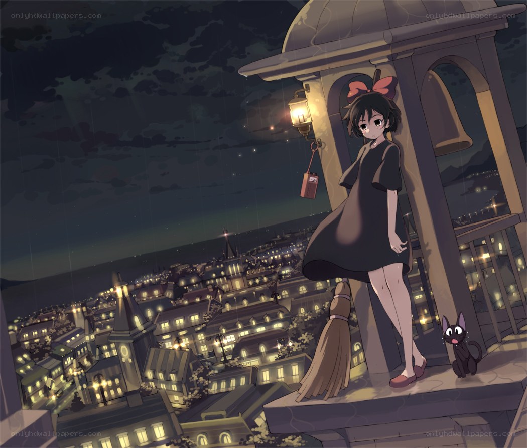 Kiki's night on the rooftop