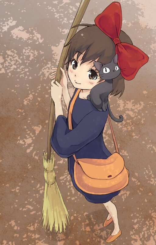 Kiki the witch with her cat