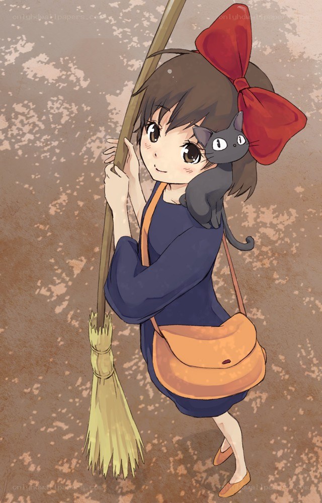 Kiki the witch with her cat