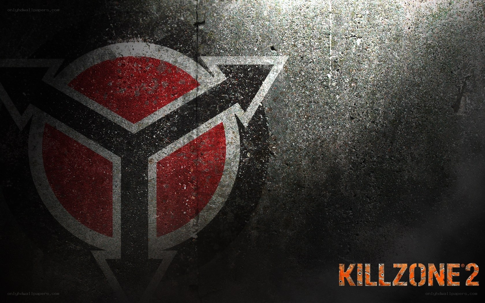Killzone 2 logo on concrete