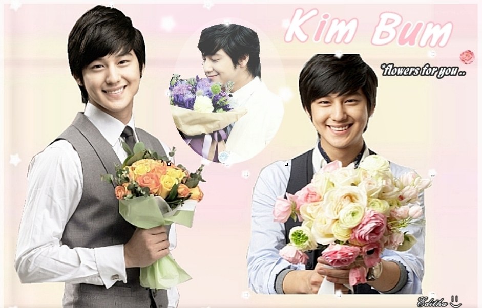 Kim Bum with flowers