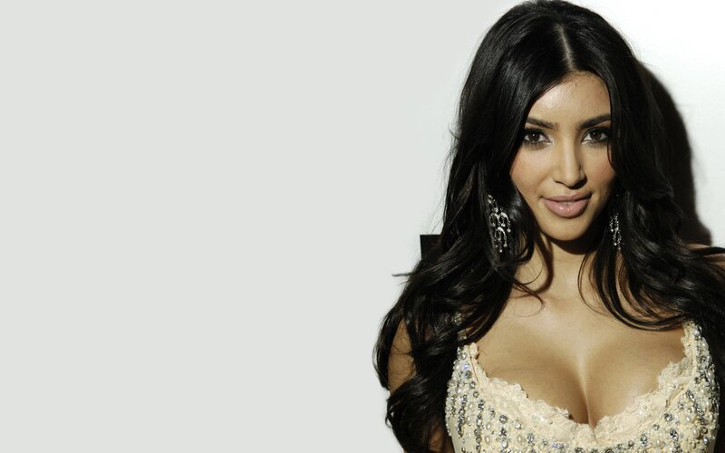 Kim Kardashian in a beaded dress
