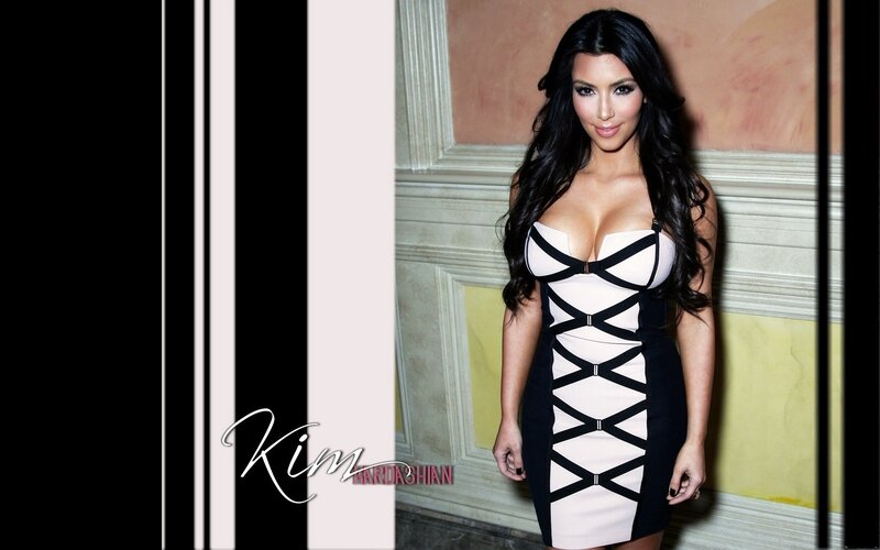 Kim Kardashian in a dress