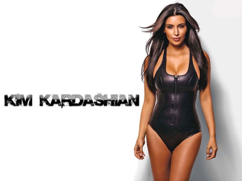 Kim Kardashian in black bodysuit