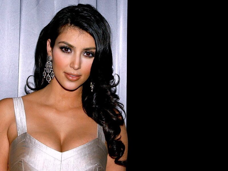 Kim Kardashian in silver dress