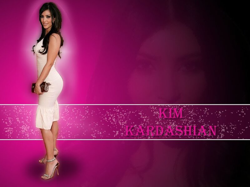 Kim Kardashian in white dress