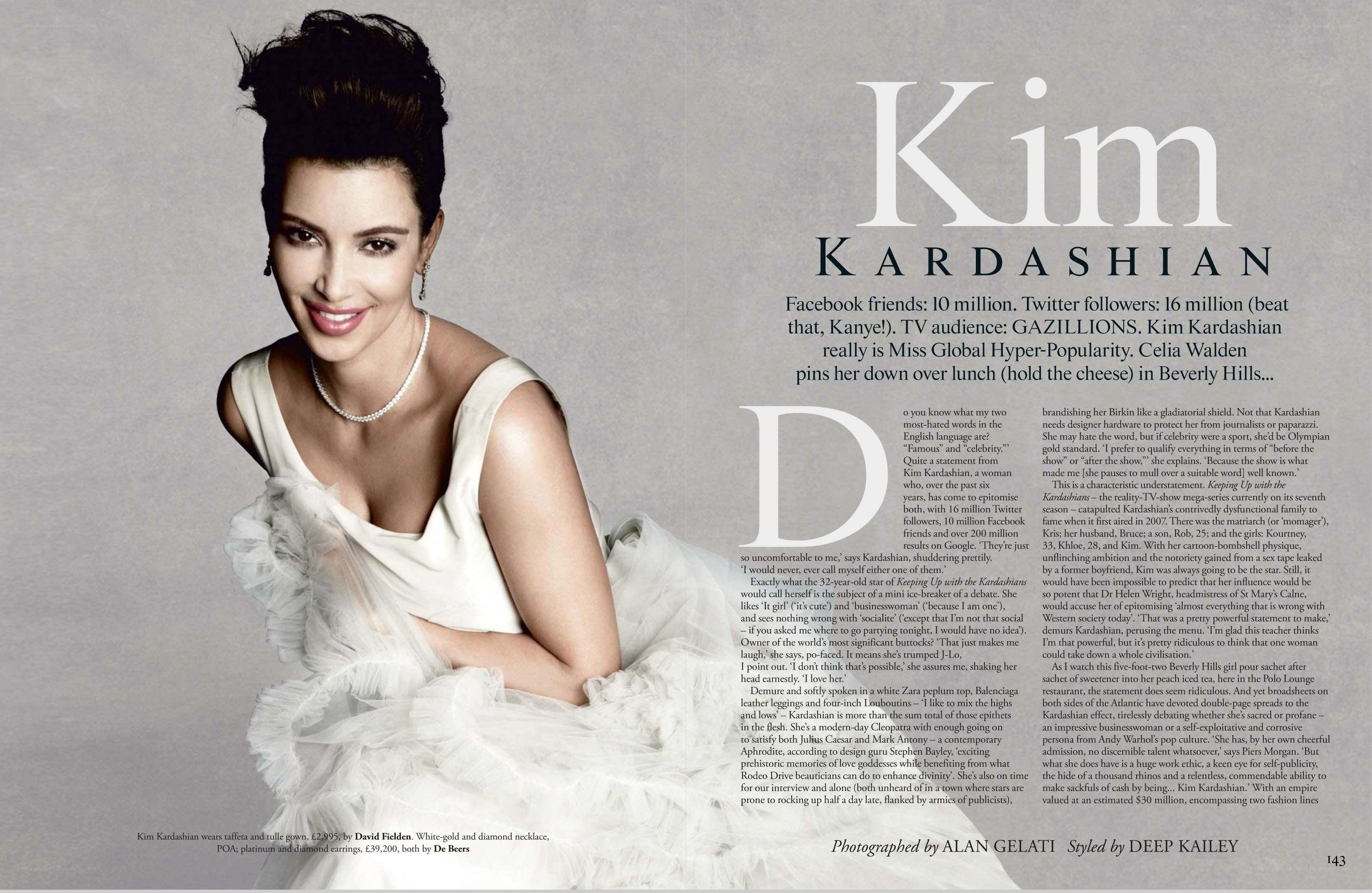 Kim Kardashian magazine feature
