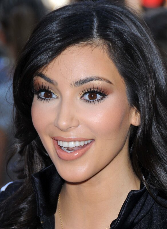 Kim Kardashian smiling