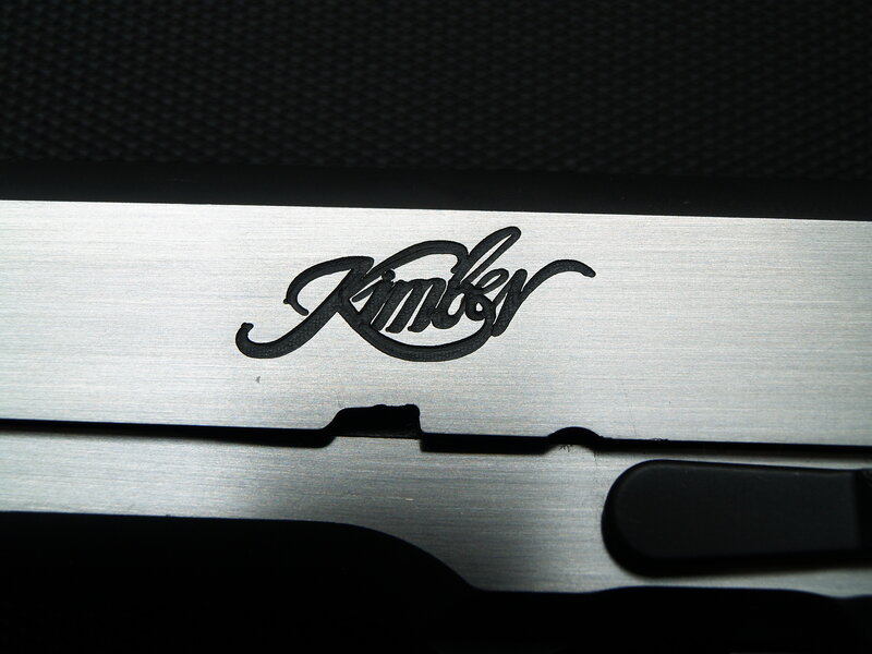 Kimber brand logo on metal