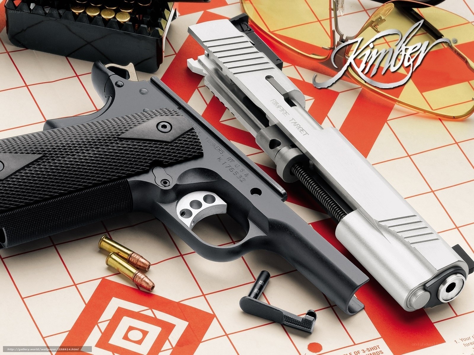 Kimber pistol and accessories