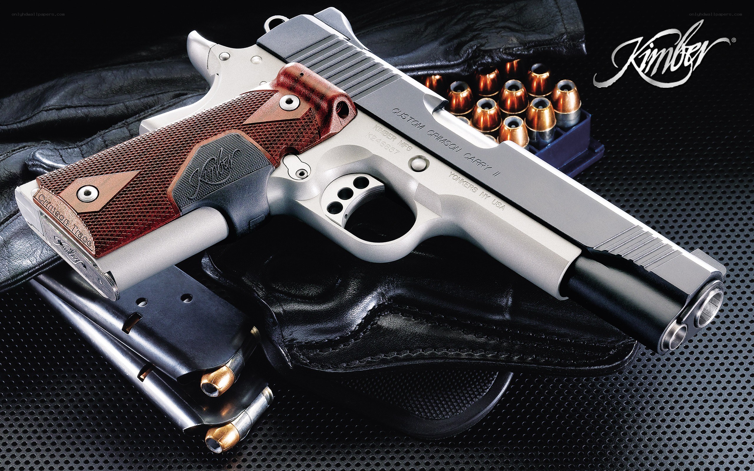 Kimber pistol with accessories