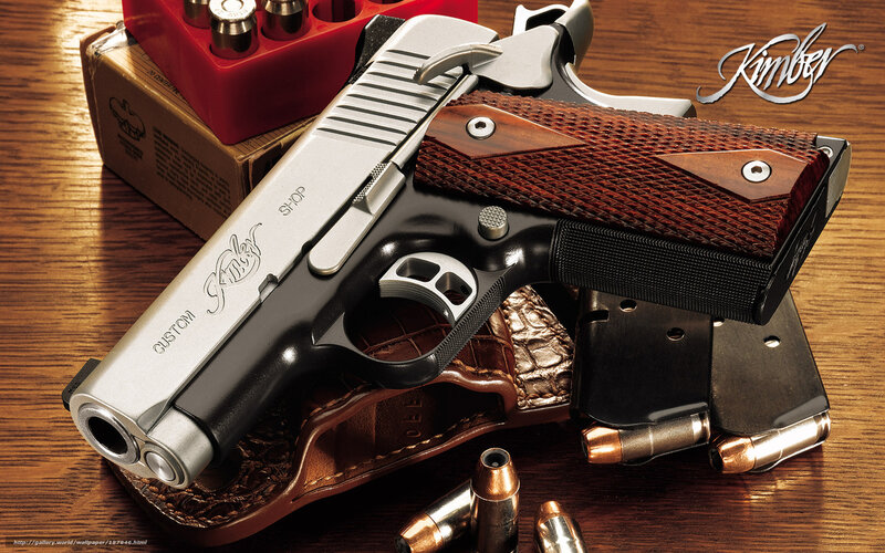 Kimber Pistol with Accessories — Brown