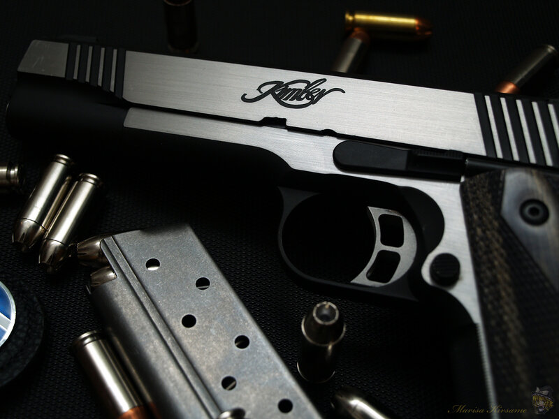 Kimber pistol with ammunition