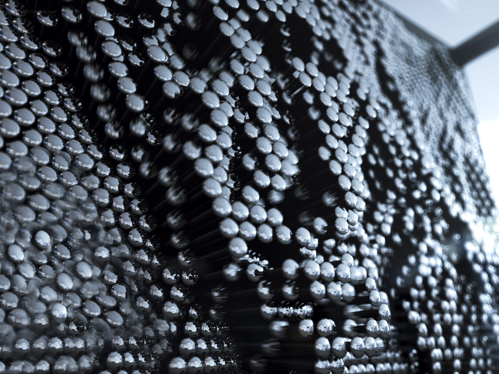 Kinetic art with metal balls