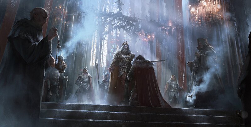 King and Nobles in Cathedral