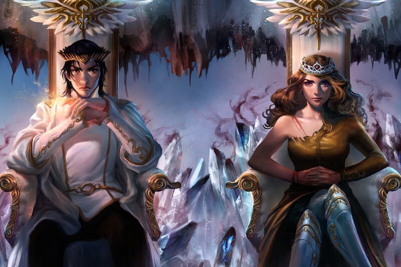 King and Queen on Thrones — White