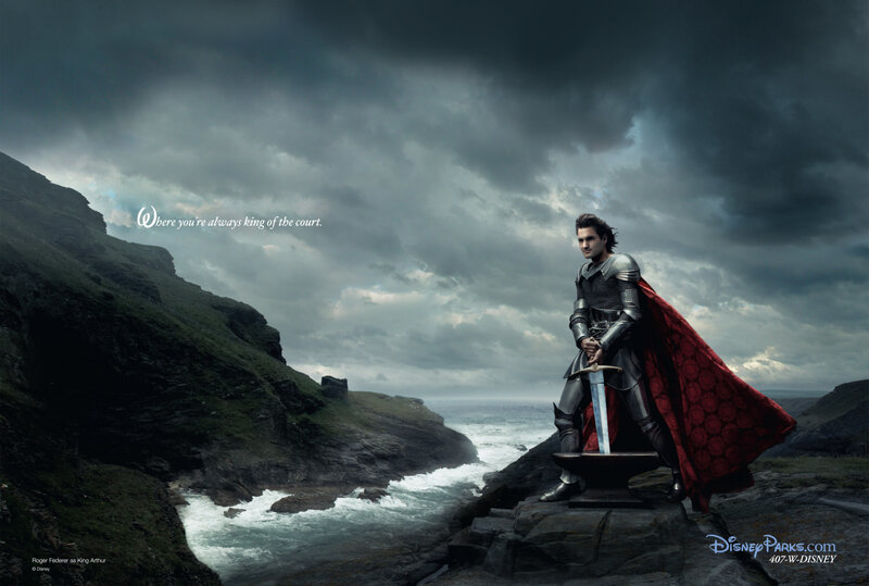 King Arthur on a cliff