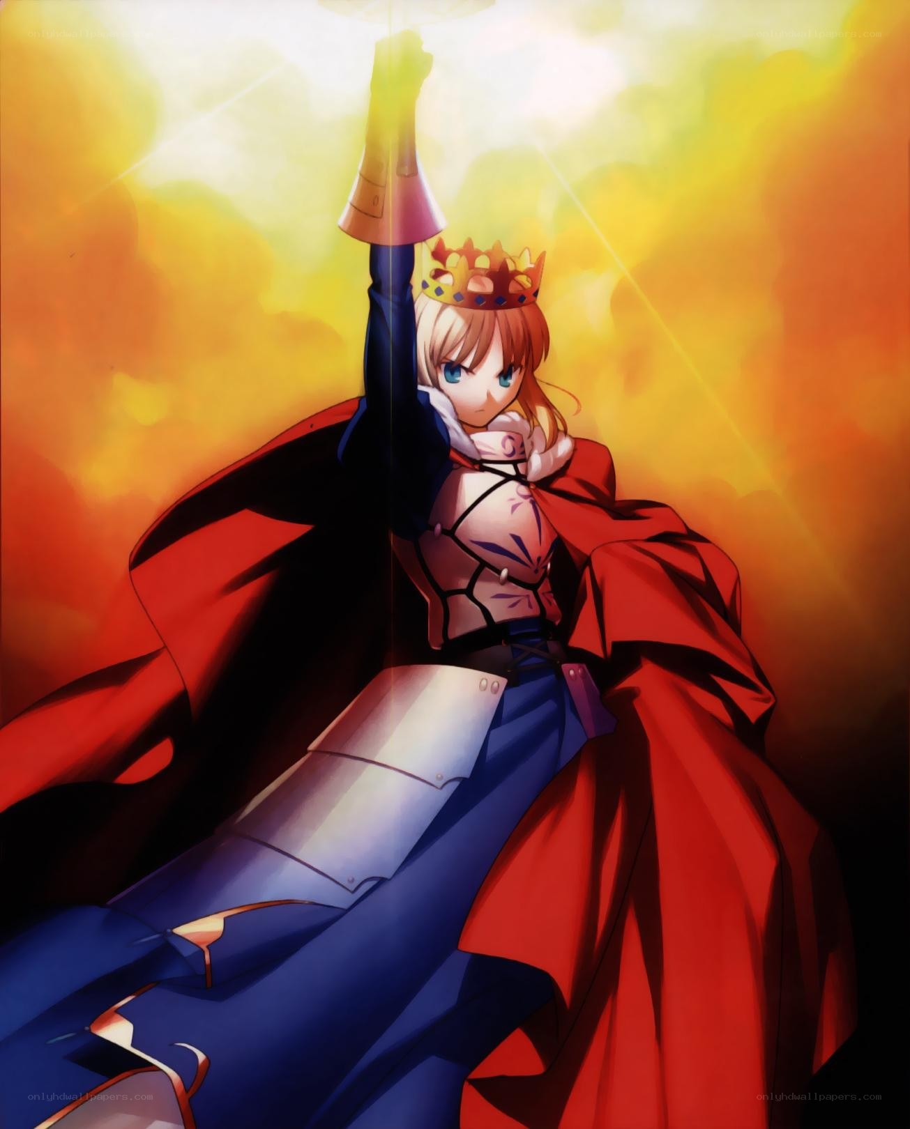 king Arthur raising sword