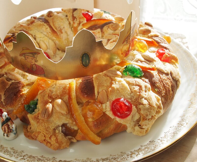 King Cake with Crown