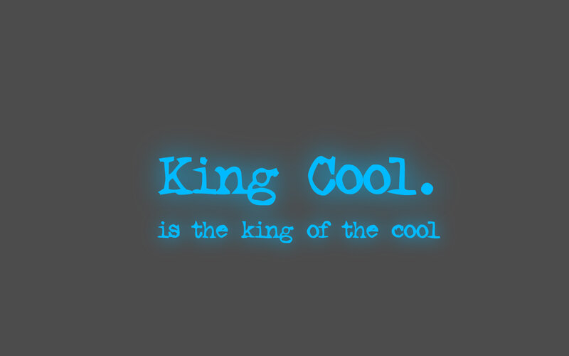 King Cool text graphic
