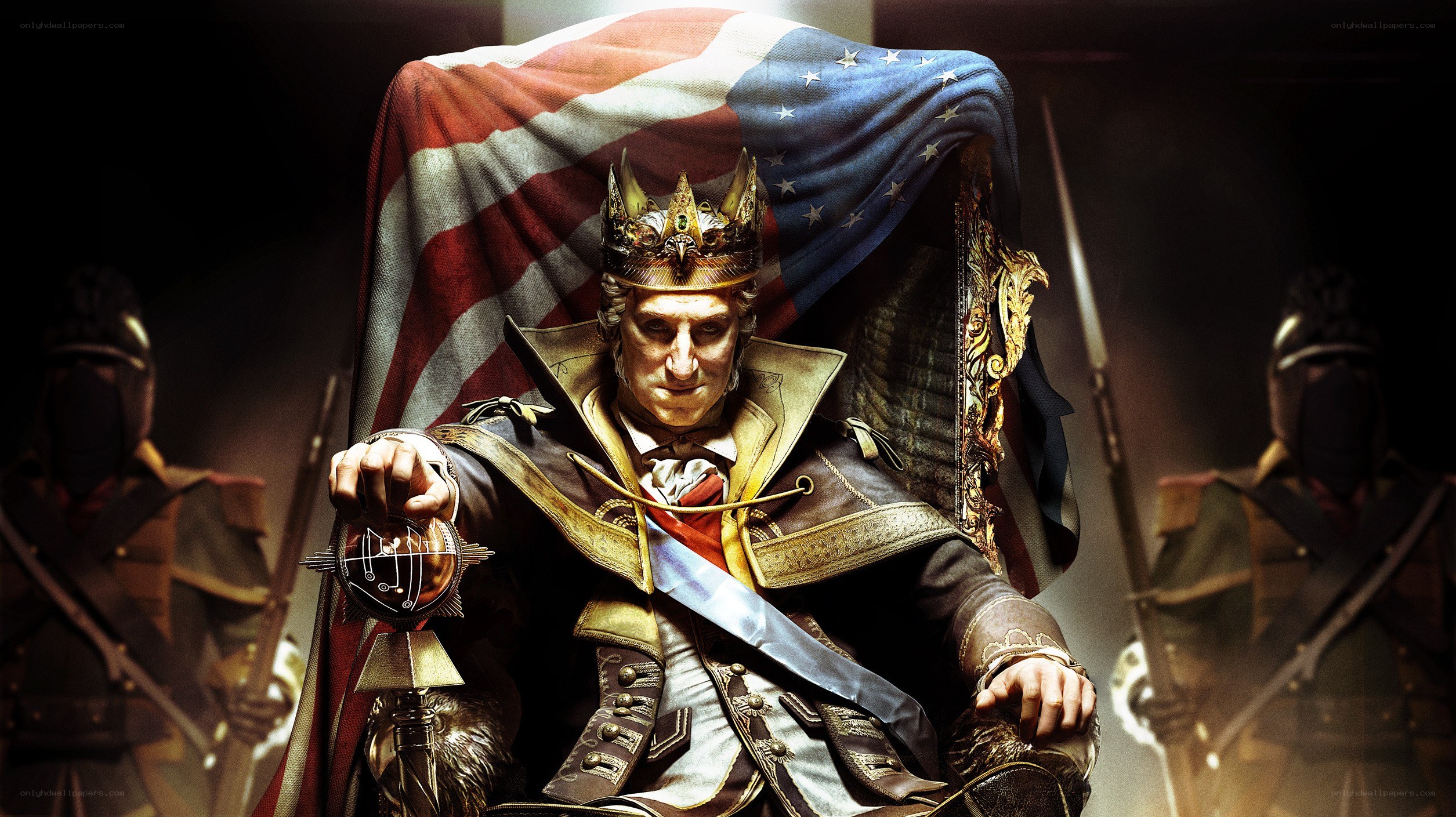 King George in regal attire