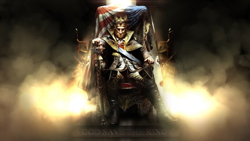 King in Armor on Throne