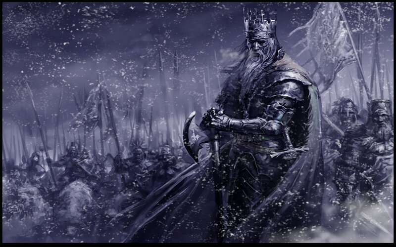 King in Armor with Army