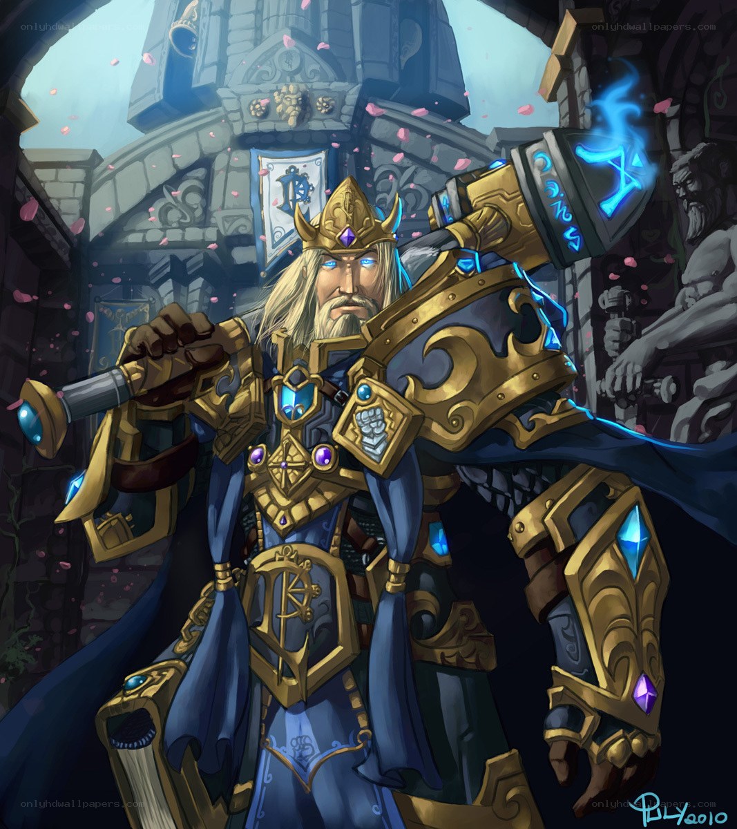 king in ornate armor