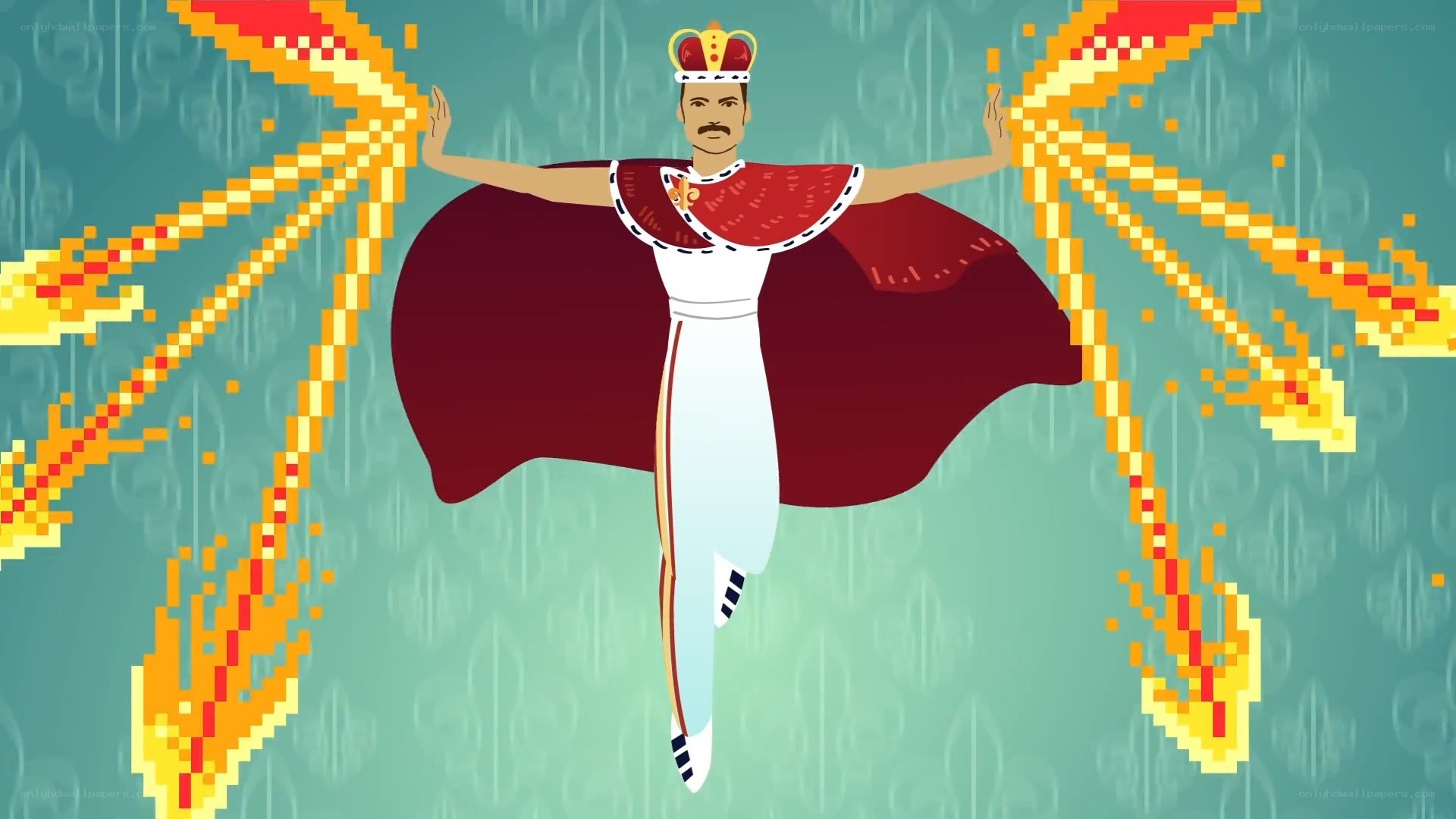 King in pixel art style