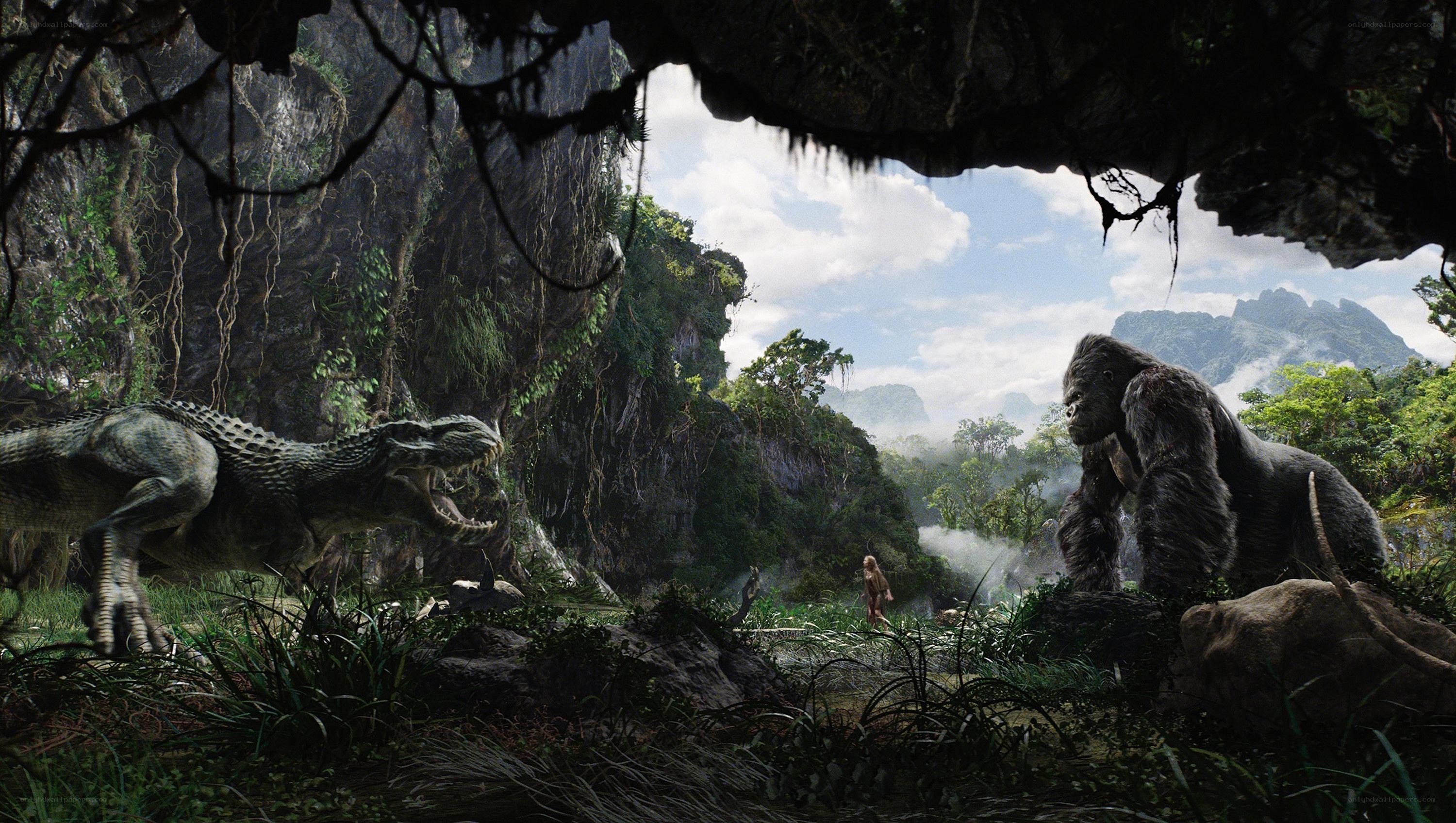 King Kong vs dinosaur