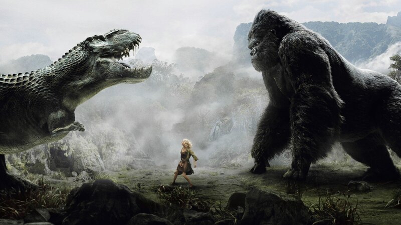 King Kong vs T-Rex battle