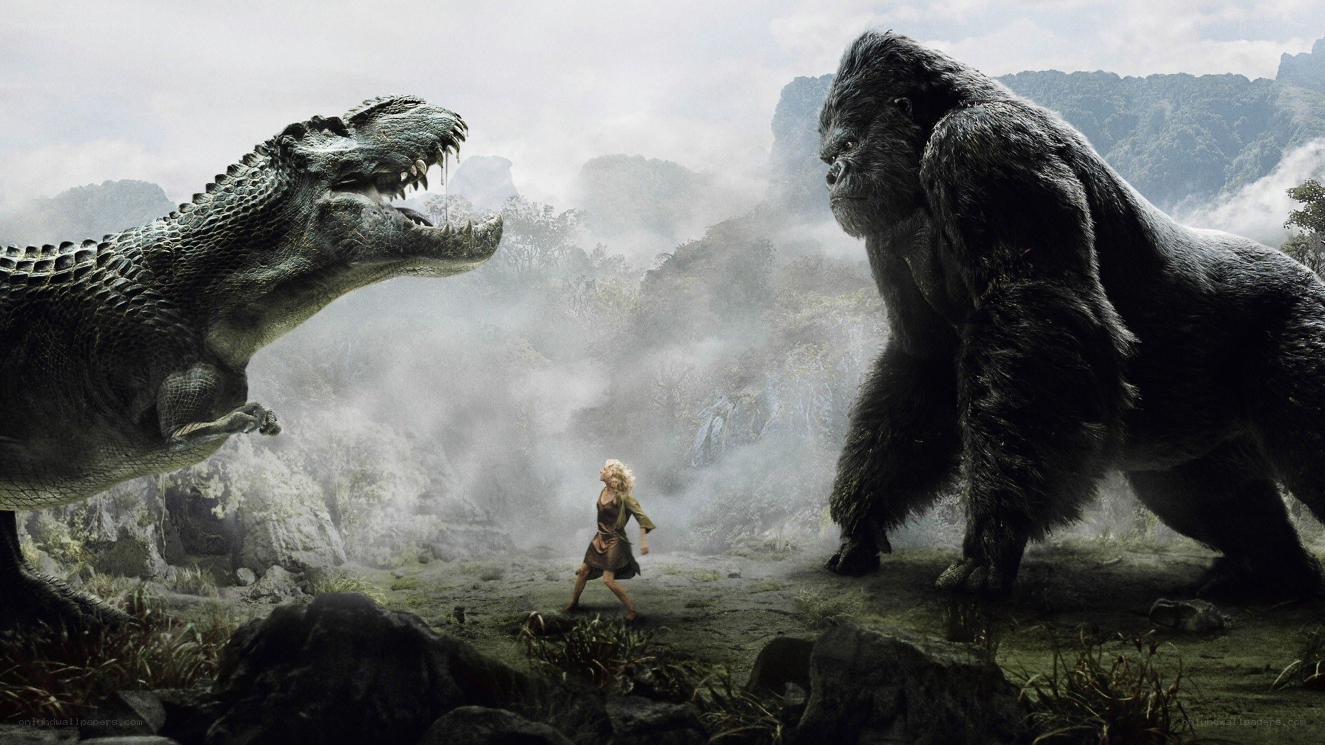 King Kong vs T-Rex battle