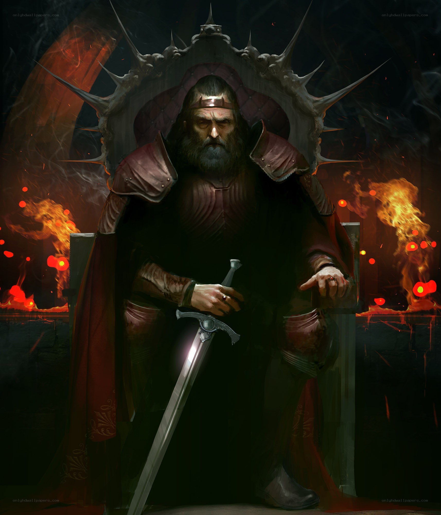 king on a spiked throne