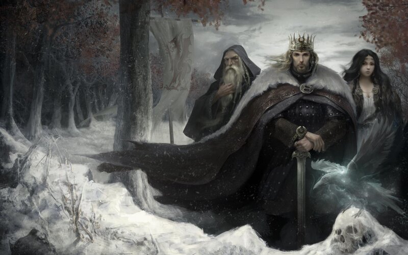 King with Wizard and Woman