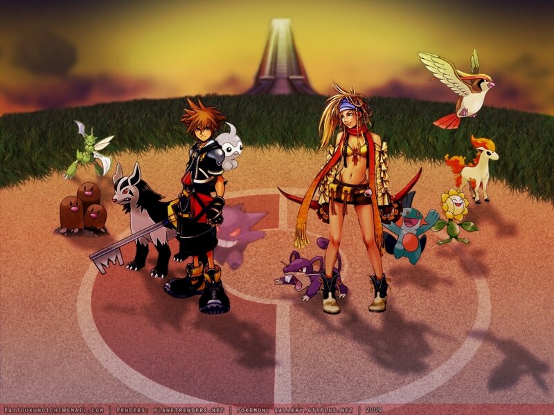 Kingdom Hearts and Pokémon characters