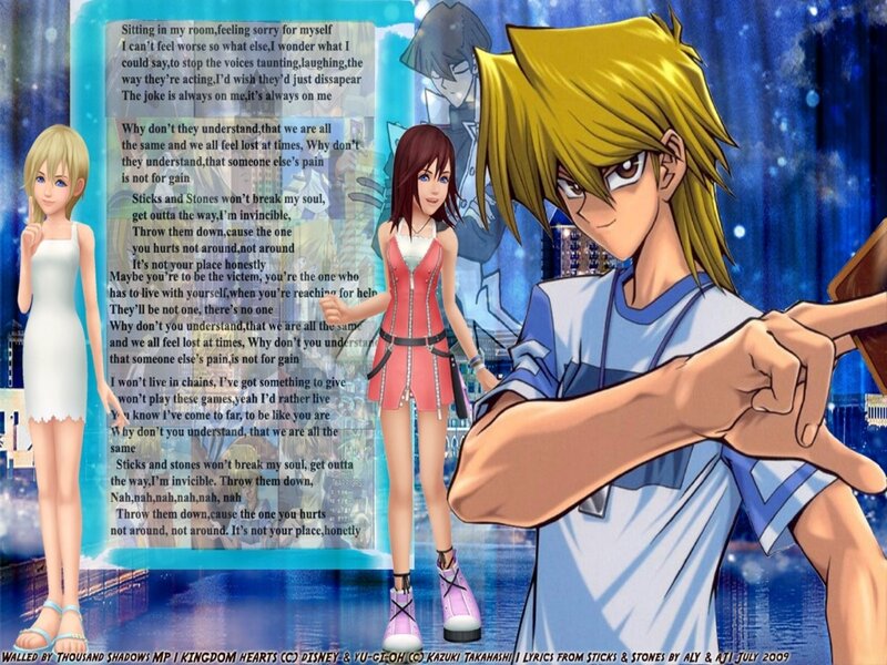 Kingdom Hearts and Yu-Gi-Oh characters