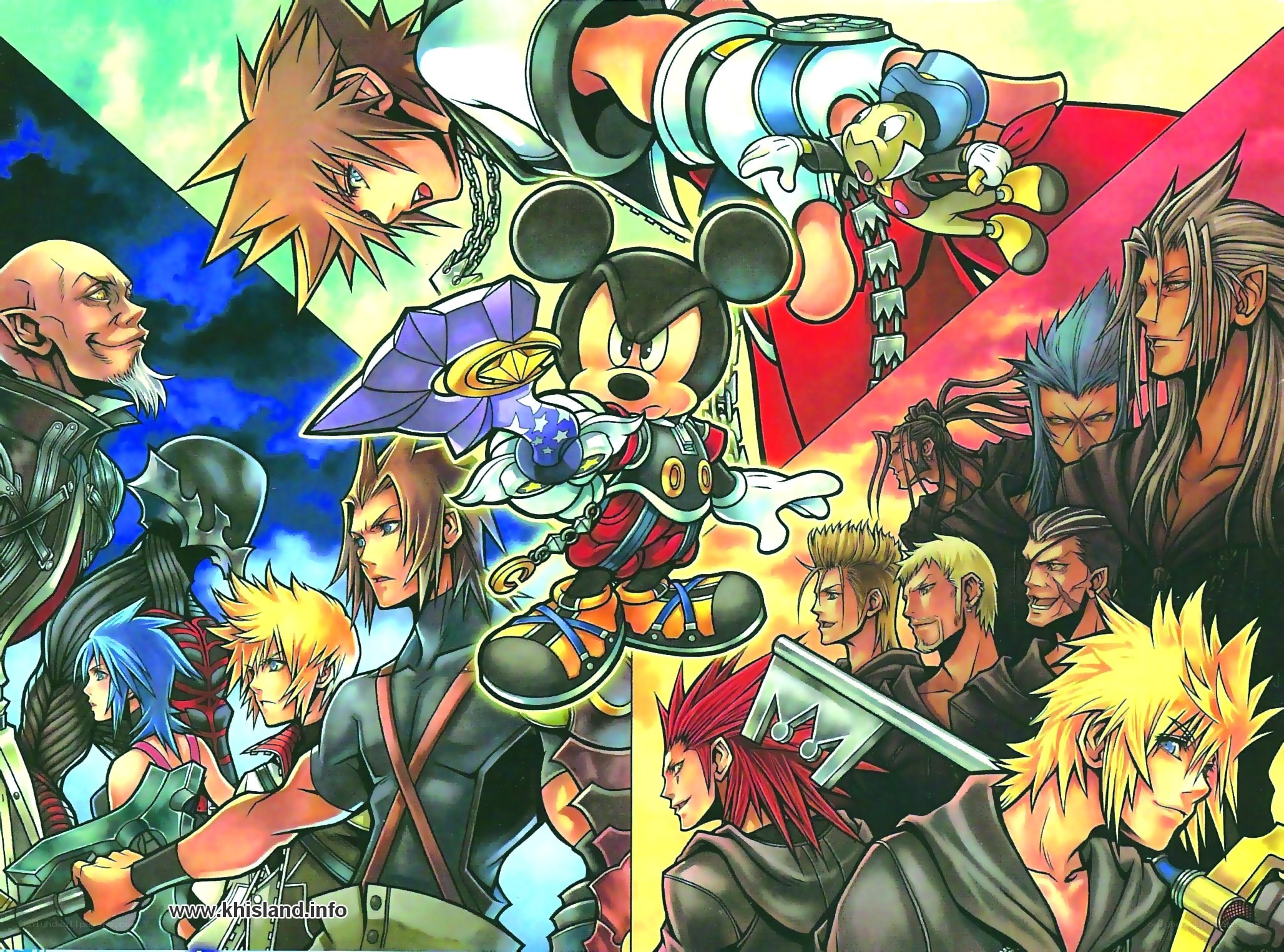 Kingdom Hearts character collage