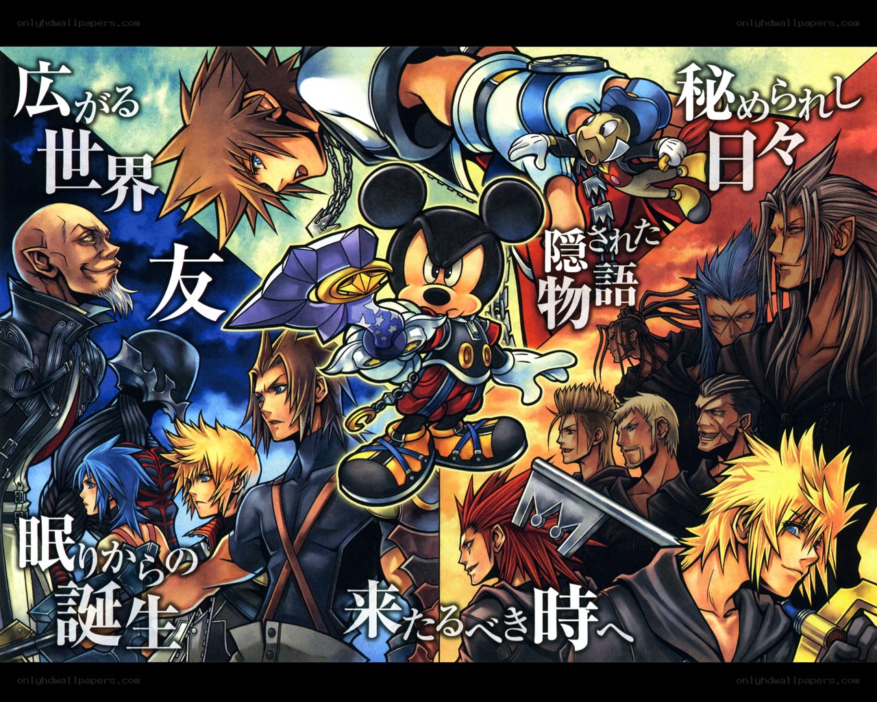 Kingdom Hearts character collage