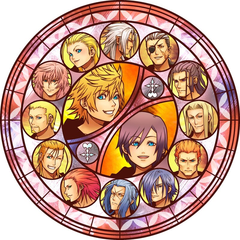 Kingdom Hearts character stained glass