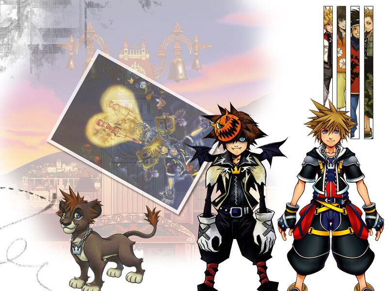Kingdom Hearts characters and scenes
